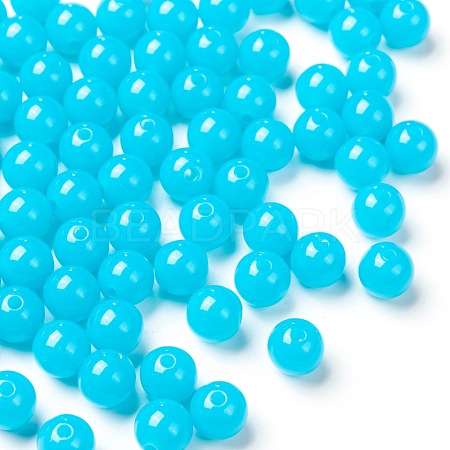 Fluorescent Acrylic Beads MACR-R517-8mm-10-1