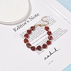 Gemstone Heart Beaded Bracelet for Women BJEW-JB08697-4