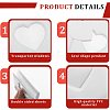 CRASPIRE 2 Sets 2 Colors 3 Inch PVC Mini Heart Hollow Photocard Holder Book AJEW-CP0005-83-6
