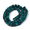 Dyed Natural Sesame Jasper/Kiwi Jasper Beads Strands G-T139-8x8-42C-2
