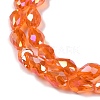 Transparent Electroplate Glass Beads Strands EGLA-N013-T6mm-B09-3