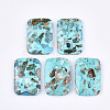 Assembled Synthetic Imperial Jasper and Turquoise Pendants G-S329-049-1