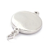 Brass Micro Pave Clear Cubic Zirconia Pendants ZIRC-L091-082P-2