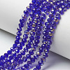 Electroplate Transparent Glass Beads Strands EGLA-A034-T4mm-H05-1