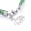 Unisex Waxed Cotton Cord Bracelets BJEW-JB05140-04-3