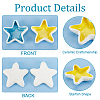 Globleland 2Pcs 2 Colors Starfish Shape Ceramic Jewelry Plate AJEW-GL0001-45-4