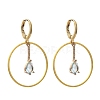 Brass Huggie Hoop Earring EJEW-JE04262-03-1