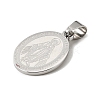 Non-Tarnish 304 Stainless Steel Pendants STAS-C102-09B-P-2