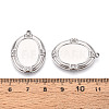 304 Stainless Steel Pendant Cabochon Settings X-STAS-T067-17P-3