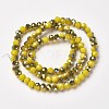 Electroplate Opaque Glass Beads Strands LS-EGLA-A034-P4mm-S07-2