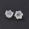 Chunky Clear Transparent Frosted Tulip Flower Acrylic Bead Caps X-PL543-1-2