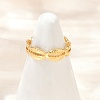 Brass Adjustable Cuff Rings for Women RJEW-B132-02A-G-1