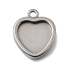 304 Stainless Steel Pendant Cabochon Settings STAS-F365-01A-P-1
