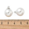 Plastic Imitation Pearl Beads Pendants STAS-Z009-02F-P-3