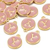 Golden Plated Alloy Enamel Charms X-ENAM-S118-07Y-4