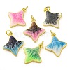 Brass Enamel Pendants KK-S401-14G-1