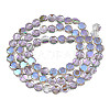 Electroplate Translucent Glass Beads Strands X-EGLA-N002-27-D01-2
