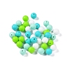 Round Food Grade Eco-Friendly Silicone Focal Beads SIL-F003-01E-1