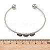 304 Stainless Steel Open Cuff Bangle Makings STAS-K320-01A-P-3