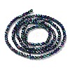 Electroplate Glass Beads Strands GLAA-H021-01A-FP11-5
