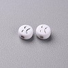 Opaque White Acrylic Beads X-MACR-N008-42-B02-3