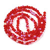 Imitate Austrian Crystal Bicone Frosted Glass Beads Strands GLAA-F029-TM2mm-A31-2