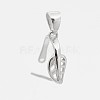 Anti-Tarnish Trendy Rhodium Plated 925 Sterling Silver Pinch Bails STER-M088-10B-1