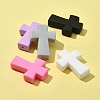 5Pcs 5 Colors Cross Silicone Focal Beads SIL-FS0001-07-2