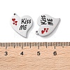 304 Stainless Steel Enamel Pendants STAS-M102-13P-03-3