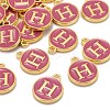 Golden Plated Alloy Enamel Charms ENAM-S118-08H-4
