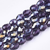 Electroplate Glass Beads Strands EGLA-T013-05G-1