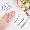 SUNNYCLUE 10Pcs 5 Style Alloy Bookmark Findings FIND-SC0003-50-3