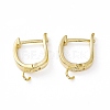 Brass Hoop Earring Findings with Latch Back Closure KK-A172-19G-1
