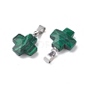 Synthetic Malachite Pendants G-K359-02P-04-2