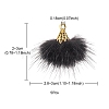 Faux Mink Fur Tassel Pendant Decorations FIND-YW0002-24A-4