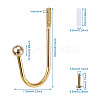 Zinc Alloy U Shape Hook Hangers Curtain SW-TAC0002-07C-10