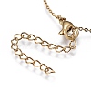 Brass Micro Pave Clear Cubic Zirconia Pendant Necklaces NJEW-R256-02-5