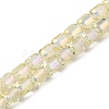 Electroplate Transparent Glass Beads Strands GLAA-C029-02A-08-1
