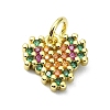 Brass Micro Pave Colorful Cubic Zirconia Pendants KK-H475-14G-01-1