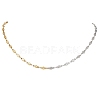 304 Stainless Steel Leaf Flower Chain Necklaces for Women NJEW-JN05585-2