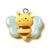 Bee Theme Opaque Resin Pendants RESI-G081-03E-1