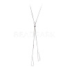 Triangle Brass Slider Lariat Long Necklaces for Women FS-WGD2F26-01-5