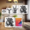 PET Hollow Out Drawing Painting Stencils DIY-WH0402-422-2