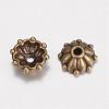 Tibetan Style Alloy Fancy Bead Caps PALLOY-D348-09AB-1