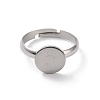 Non-Tarnish 304 Stainless Steel Pad Ring Settings X-STAS-K278-11C-P-2