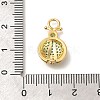 Brass Micro Pave Cubic Zirconia Pendants KK-M295-23G-02-3