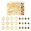 24Pcs 12 Colors 303 Stainless Steel Rhinestone Charms STAS-LS0001-30-2