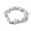 Synthetical Howlite Chip Beads Stretch Bracelet for Women BJEW-AL00003-27-1