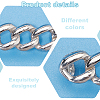 8Pcs 2 Colors Alloy Curb Chain Shoe Decorations FIND-HY0003-97-3