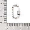 Brass Micro Pave Clear Cubic Zirconia Keychain Rings KK-M293-49P-3